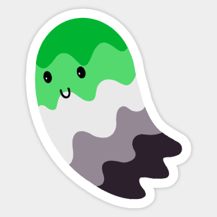 Aromantic Pride Ghost Sticker